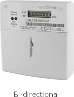 Emlite 1-ph Bi-Directional Generation Meter 100A (1000 pulse/kWh) inc. Cover