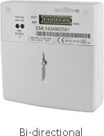 Emlite 1-ph Bi-Directional generation meter 100A (1000 pulse/kWh) incl. Cover