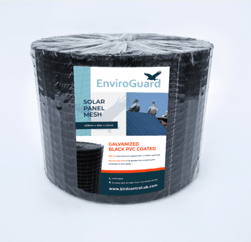 PVC Coated Bird Guard - Solar Panel Protection Kit - 30m (Incl 60 Clips) - Black