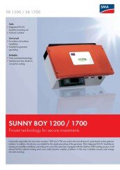 SunnyBoy SB1100-1200-1700 Data Sheet