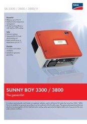 SunyBoy 3300-3800 Data Sheet