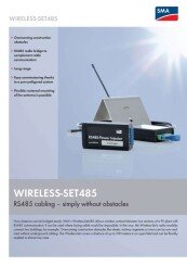 SMA Wireless-set 485 Data Sheet