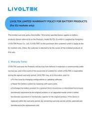 Livoltek Battery Warranty