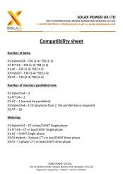 Compatibility Sheet