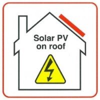 Solar PV on Roof Label