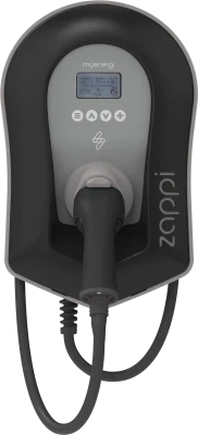 Myenergi Zappi Single Phase EV Charge Point 7kW Type 2 Tethered Black